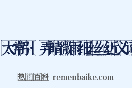 太常引·弄晴微雨细丝丝近义词是什么意思的图片